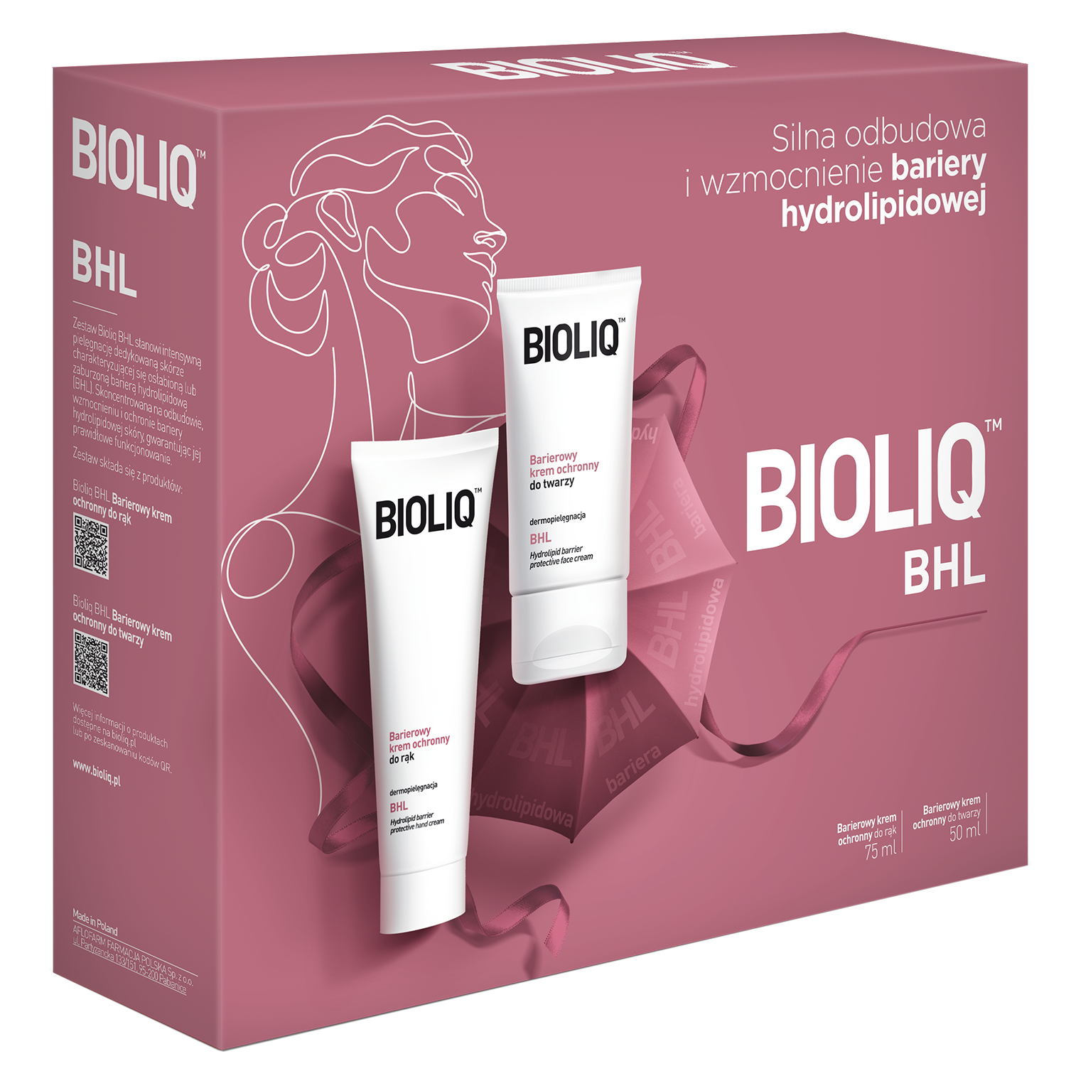 Bioliq Set Bioliq BHL, für die Hautbarriere Schutzcreme für das Gesicht, 50 ml + Handcreme, 75 ml — Inhaltsstoffe und Bewertung