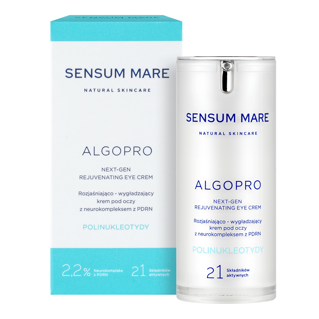 Nieznana Sensum Mare Algopro, rozjaśniająco-wygładzający krem pod oczy z 2,2% neurokompleksem z PDRN, 15 ml
