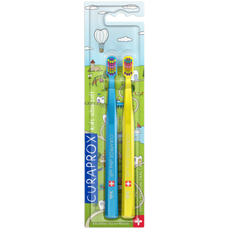 Curaprox Kids Special Edition, szczoteczka do zębów dla dzieci, 4-12 lat, Ultra Soft, 2 sztuki - zdjęcie produktu