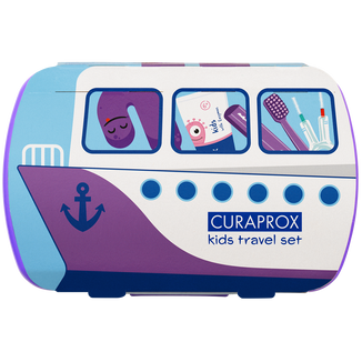 Curaprox Kids, zestaw podróżny, fioletowy - zdjęcie produktu