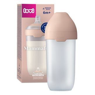 Lovi Mammafeel, butelka niemowlęca, ze smoczkiem dynamicznym, od 6 miesiąca, 330 ml - zdjęcie produktu