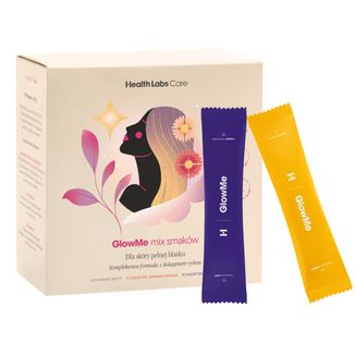 Health Labs GlowMe, smak malinowy, 15 saszetek + smak ananas-mango, 15 saszetek - zdjęcie produktu