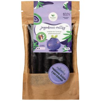 Naturalnie Zdrowi Jagodowe rollsy, 50 g Naturalnie Zdrowi Jagodowe rollsy, 50 g - zdjęcie produktu