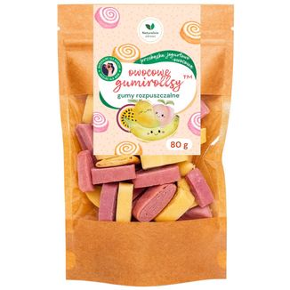 Naturalnie Zdrowi Owocowe gumirollsy, gumy rozpuszczalne, 80 g Naturalnie Zdrowi Owocowe gumirollsy, gumy rozpuszczalne, 80 g - zdjęcie produktu