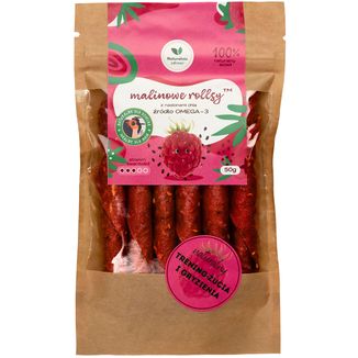 Naturalnie Zdrowi Malinowe rollsy z nasionami chia, 50 g Naturalnie Zdrowi Malinowe rollsy z nasionami chia, 50 g - zdjęcie produktu