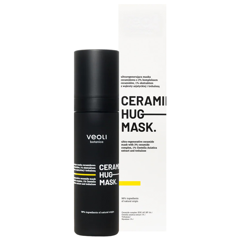 Nieznana Veoli Botanica Ceramide Hug Mask, ultraregenerująca maska ceramidowa z 3% kompleksem ceramidów, 1% ekstraktem z wąkroty azjatyckiej i trehalozą, 50 ml — Inhaltsstoffe und Bewertung