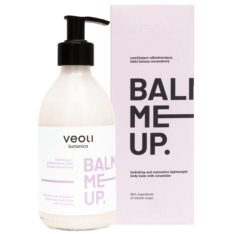 Nieznana Veoli Botanica Balm Me Up, nawilżająco-odbudowujący lekki balsam ceramidowy, 290 ml