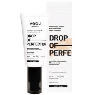 Veoli Botanica Drop of Perfection, wygładzająco-kryjący krem BB do skóry tłustej i mieszanej, SPF 20, 2.5 N Beige, 30 ml - zdjęcie produktu
