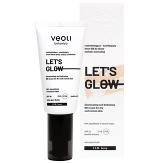 Veoli Botanica Let's Glow, rozświetlająco-nawilżający krem BB do skóry suchej i normalnej, SPF 20, 1.5 N Ivory, 30 ml Veoli Botanica Let's Glow, rozświetlająco-nawilżający krem BB do skóry suchej i normalnej, SPF 20, 1.5 N Ivory, 30 ml - zdjęcie produktu