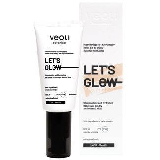 Veoli Botanica Let's Glow, rozświetlająco-nawilżający krem BB do skóry suchej i normalnej, SPF 20, 2.0 W Vanilla, 30 ml Veoli Botanica Let's Glow, rozświetlająco-nawilżający krem BB do skóry suchej i normalnej, SPF 20, 2.0 W Vanilla, 30 ml - zdjęcie produktu