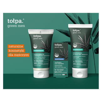 Zestaw Tołpa Green Men, żel-peeling do mycia twarzy, 150 ml + krem łagodzący, 50 ml + żel pod prysznic, 200 ml Zestaw Tołpa Green Men, żel-peeling do mycia twarzy, 150 ml + krem łagodzący, 50 ml + żel pod prysznic, 200 ml - zdjęcie produktu