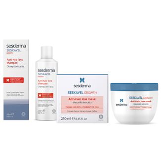 Zestaw Sesderma Seskavel Growth Przeciw wypadaniu włosów, szampon, 200 ml + maska, 250 ml - zdjęcie produktu
