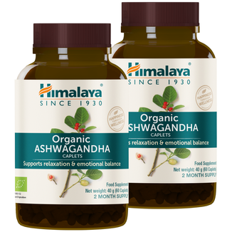 Zestaw Himalaya Organic Ashwagandha, 2 x 60 tabletek - zdjęcie produktu