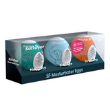 Zestaw Satisfyer Masturbator Egg, stymulatory dla mężczyzn, Naughty, 1 sztuka + Savage, 1 sztuka + Crunchy, 1 sztuka - miniaturka zdjęcia produktu