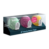 Zestaw Satisfyer Masturbator Egg, stymulatory dla mężczyzn, Riffle, 1 sztuka + Bubble, 1 sztuka + Fierce, 1 sztuka - miniaturka zdjęcia produktu