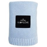 Lullalove, kocyk dzianinowy, bambusowy, baby blue, 80 x 100 cm Lullalove, kocyk dzianinowy, bambusowy, baby blue, 80 x 100 cm - miniaturka zdjęcia produktu