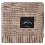 Lullalove, kocyk dzianinowy, bambusowy, karmelowy beż, 80 x 100 cm Lullalove, kocyk dzianinowy, bambusowy, karmelowy beż, 80 x 100 cm - miniaturka zdjęcia produktu