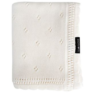 Lullalove, kocyk ażurowy Daisy, kokos, 80 x 100 cm Lullalove, kocyk ażurowy Daisy, kokos, 80 x 100 cm - zdjęcie produktu