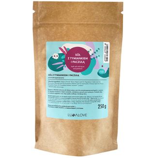 Lullalove, sól z tymiankiem i paczulą, 250 g Lullalove, sól z tymiankiem i paczulą, 250 g - zdjęcie produktu