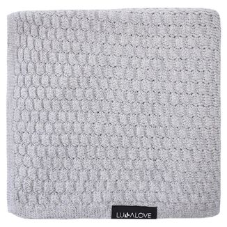 Lullalove, kocyk wełniany, mgiełka merino premium, szary, 90 x 90 cm Lullalove, kocyk wełniany, mgiełka merino premium, szary, 90 x 90 cm - zdjęcie produktu