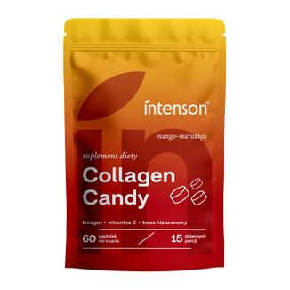 Intenson Collagen Candy, smak mango-marakuja, 60 pastylek do ssania - zdjęcie produktu