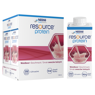 Resource Protein, preparat odżywczy, smak owoców leśnych, 4 x 200 ml USZKODZONE OPAKOWANIE - zdjęcie produktu