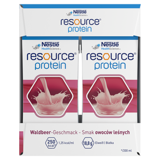 Resource Protein, preparat odżywczy, smak owoców leśnych, 4 x 200 ml - zdjęcie produktu