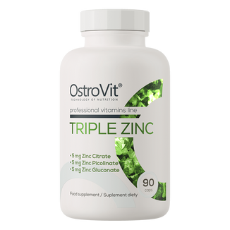 OstroVit Triple Zinc, cynk, 90 kapsułek OstroVit Triple Zinc, cynk, 90 kapsułek - zdjęcie produktu