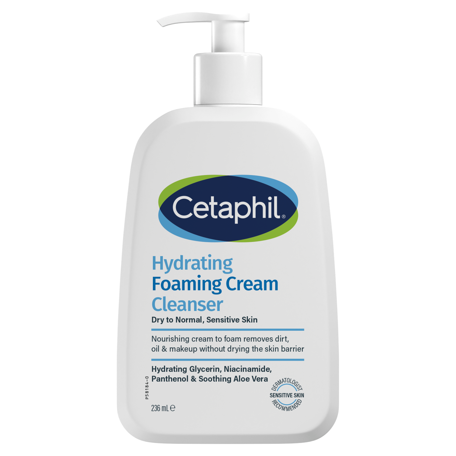 Cetaphil Cetaphil Hydrating Foaming Cream Cleanser, cremig Schaum reinigend für das Gesicht, 236 ml — Inhaltsstoffe und Bewertung