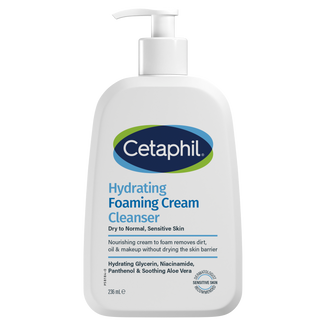 Cetaphil Hydrating Foaming Cream Cleanser, kremowa pianka oczyszczająca do twarzy, 236 ml - zdjęcie produktu