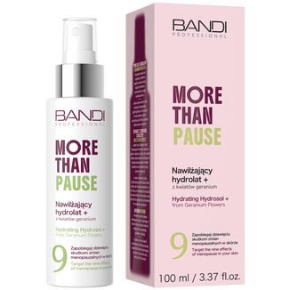 Bandi Professional More Than Pause, łagodzący hydrolat nawilżający z geranium, 100 ml Bandi Professional More Than Pause, łagodzący hydrolat nawilżający z geranium, 100 ml - zdjęcie produktu