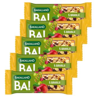 Zestaw Bakalland Baton zbożowy, 5 bakalii, 5 x 40 g - zdjęcie produktu