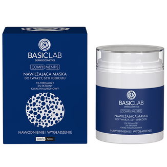 BasicLab Complementis, nawilżająca maska do twarzy, szyi i dekoltu, nawodnienie i wygładzenie, 50 ml - zdjęcie produktu