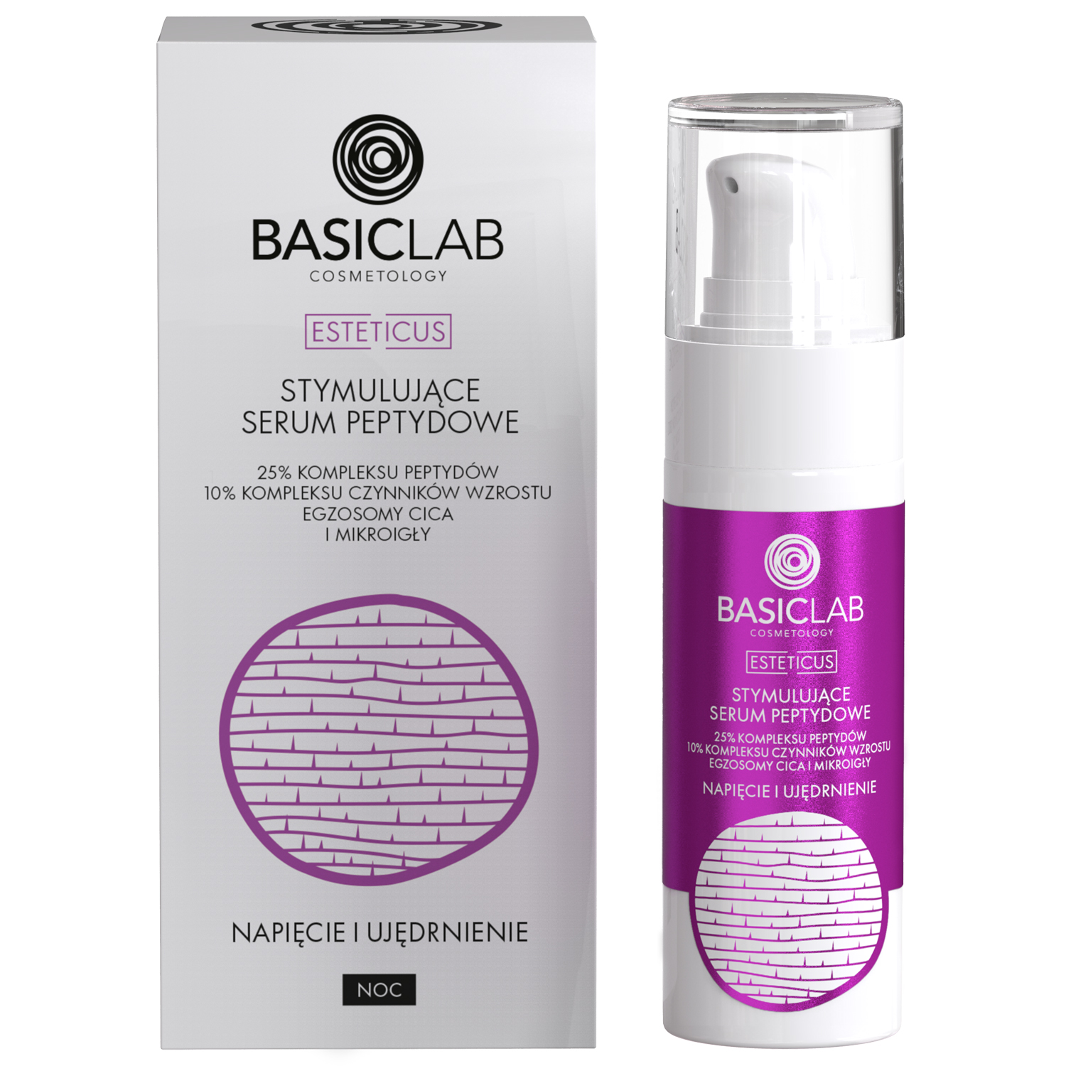 Basiclab BasicLab Esteticus, stymulujące serum peptydowe, 25% kompleksu peptydów, napięcie i ujędrnienie, 30 ml — Składniki i ocena