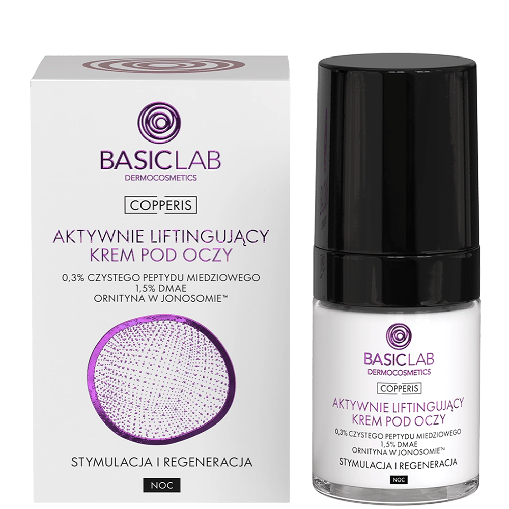 Basiclab BasicLab Copperis, aktywnie liftingujący krem pod oczy, stymulacja i regeneracja, 18 ml — Inhaltsstoffe und Bewertung