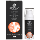 BasicLab Masculis, lekki krem do twarzy, SPF 30, prewencja i antyoksydacja, 50 ml - miniaturka zdjęcia produktu