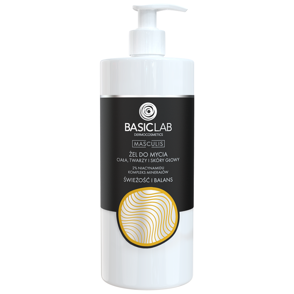 Basiclab BasicLab Masculis, żel do mycia ciała, twarzy i skóry głowy, świeżość i balans, 500 ml — Inhaltsstoffe und Bewertung