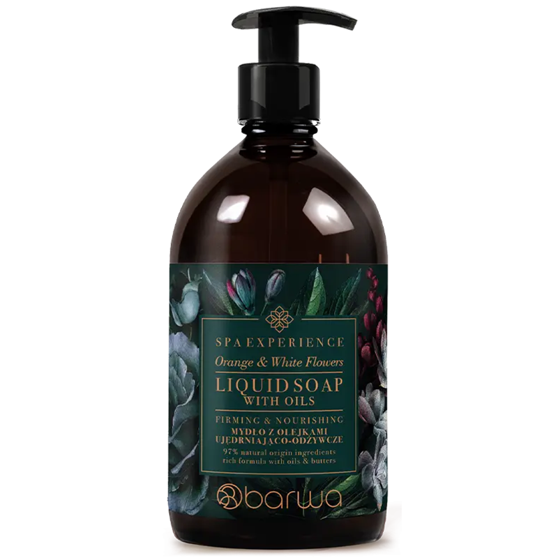Nieznana Barwa SPA Experience, mydło z olejkami, ujędrniająco-odżywcze, pomarańcza i białe kwiaty, 380 ml — Inhaltsstoffe und Bewertung