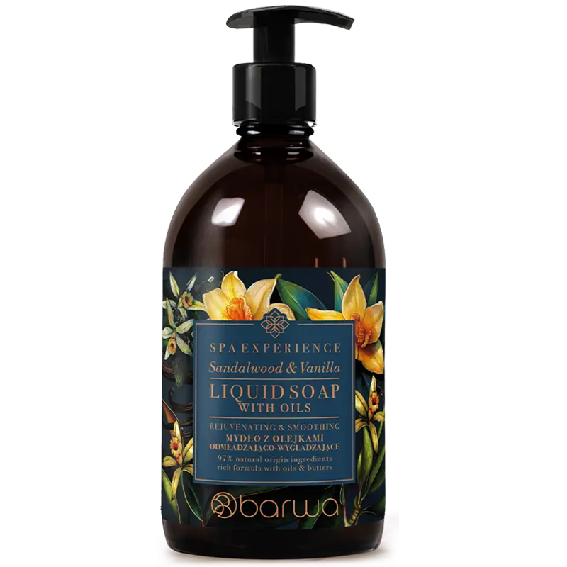 Nieznana Barwa SPA Experience, mydło z olejkami, odmładzająco-wygładzające, drzewo sandałowe-wanillia, 380 ml — Inhaltsstoffe und Bewertung