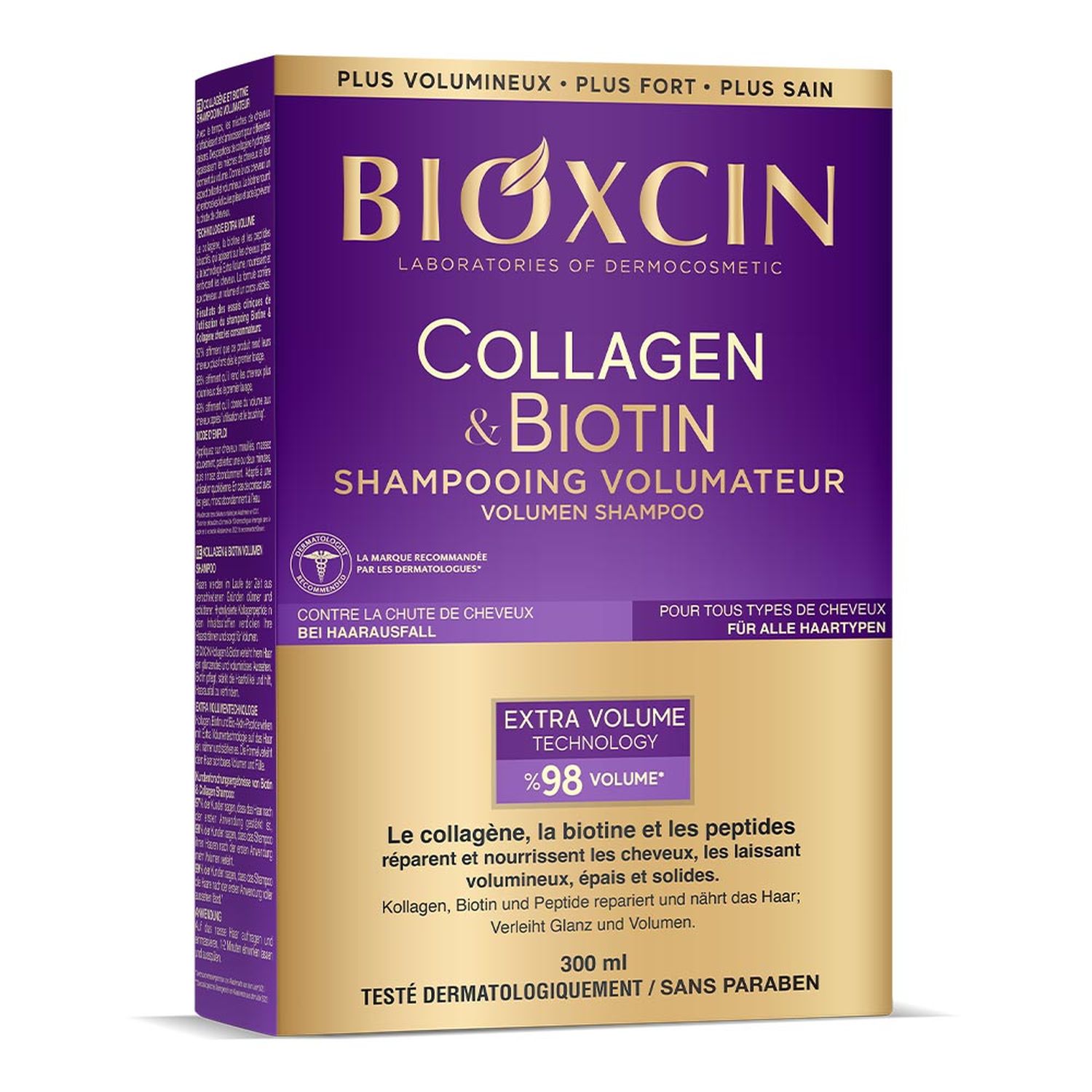 Bioxcin Bioxcin Collagen & Biotin, Shampoo verleihend Haar Volumen, 300 ml — Inhaltsstoffe und Bewertung