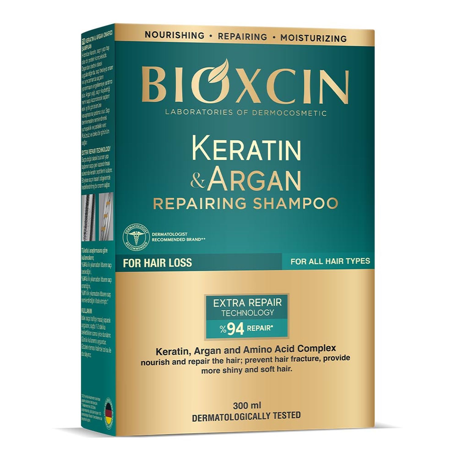 Bioxcin Bioxcin Keratin & Argan, Shampoo regenerierend, 300 ml — Inhaltsstoffe und Bewertung