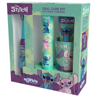Mr White Stitch, zestaw do mycia zębów dla dzieci, szczoteczka + pasta do zębów + kubek + podstawa LED - zdjęcie produktu