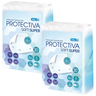 Zestaw Protectiva Soft Super, podkłady higieniczne, 60 cm x 90 cm, 2 x 30 sztuk - zdjęcie produktu