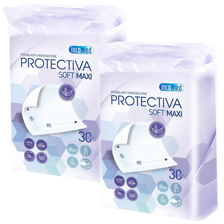 Zestaw Protectiva Soft Maxi, podkłady higieniczne, 60 cm x 90 cm, 2 x 30 sztuk - zdjęcie produktu