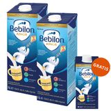 Zestaw Bebilon Junior do picia, wzbogacona formuła na bazie mleka dla dzieci 2-6 lat, 2 x 1 l + 200 ml gratis - miniaturka zdjęcia produktu