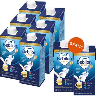 Zestaw Bebilon Junior do picia, wzbogacona formuła na bazie mleka dla dzieci 2-6 lat, 6 x 200 ml + 2 x 200 ml gratis - zdjęcie produktu