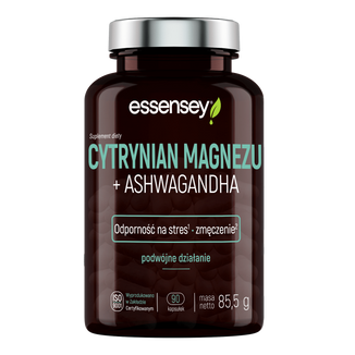 Essensey Cytrynian Magnezu + Ashwagandha, 90 kapsułek - zdjęcie produktu