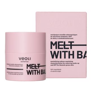 Veoli Botanica Melt With Balance, emulgujące masełko seboregulujące do zmywania makijażu, skóra z niedoskonałościami, 40 g Veoli Botanica Melt With Balance, emulgujące masełko seboregulujące do zmywania makijażu, skóra z niedoskonałościami, 40 g - zdjęcie produktu
