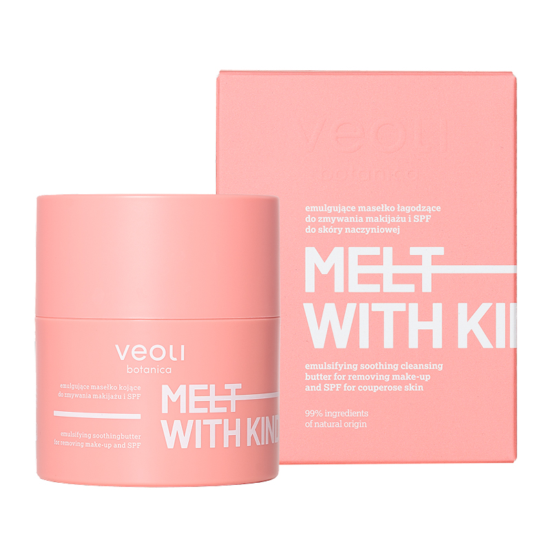 Nieznana Veoli Botanica Melt With Kindness, emulgujące masełko łagodzące do zmywania makijażu, skóra naczyniowa, 40 g — Inhaltsstoffe und Bewertung