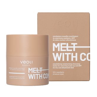 Veoli Botanica Melt With Comfort, emulgujące masełko nawilżające do zmywania makijażu, skóra sucha i odwodniona, 40 g - zdjęcie produktu